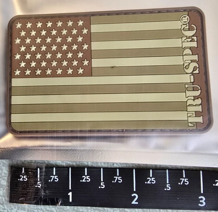 Tru-Spec OD Green Clothing Uniform Tactical PVC Morale Patch Hook Loop Shot Show Foto 1 de 1