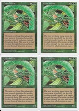 MTG: CRAW WURM 5th Edition COMMON; played, Excellent condition x4