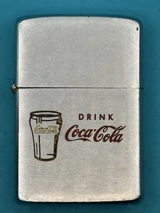 Vintage 1962 Drink Coca Cola Chrome Zippo Lighter - Picture 1 of 5