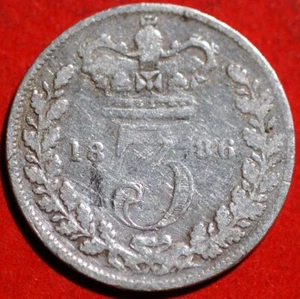 Great Britain 3 Pence 1886 KM# 730 - Picture 1 of 2