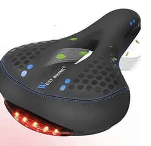 West Biking Premium Saddle With Tail-Light - Picture 1 of 5