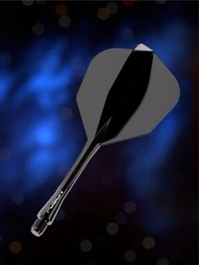 Winmau Fusion NO6 nero medio freccette integrate voli e steli 34mm - Foto 1 di 5