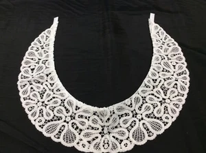 baumwollkragenapplikation ca. 70 cm weiß - Bild 1 von 2