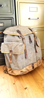 VINTAGE Original Schweizer Armee Militär Rucksack Gebirgsjäger Jagdrucksack RAR - Bild 1 von 4