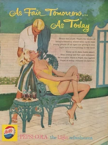 1959 Pepsi Cola Soda As Fair Tomorrow As Today Art Roy Besser Vintage Print Ad - Picture 1 of 1