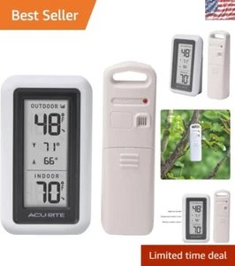 Termómetro digital de alta precisión para uso en interiores y exteriores - Diseño blanco moderno - Imagen 1 de 9