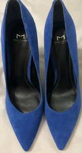 Marc Fisher Blue Suede Heels - Picture 1 of 4