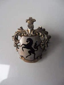 bella, vecchia spilla (spilla)__stemma della città Stoccarda__argento 800__Studentika - Foto 1 di 5