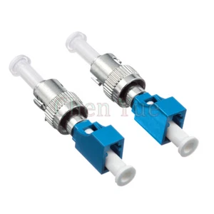 2 Stück LC Buchse auf ST Stecker Glasfaser Adapter Single Mode LC-ST Hybrid Adapter - Bild 1 von 5