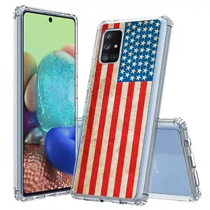 American Flag schmale stoßfeste Hülle flexible Stoßstange Abdeckung für Samsung Modelle - Bild 1 von 6