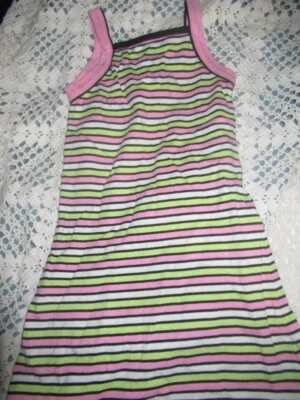 nwot Patsy Aiken Chez Ami stripe tank dress girl 8  free ship USA - Image 1 of 2