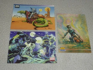 LOTE DE TARJETAS DE MUESTRA PROMOCIONALES PROMOCIONALES DE STAR WARS DE COLECCIÓN TOPPS GALAXY P4 DH1 1993-95 - Imagen 1 de 7