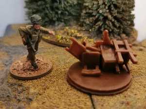 28mm WW2 Battlefield Debris Scatter Terrain Scenery Barricade Furniture Table - Imagen 1 de 2