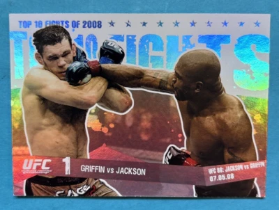 2009 UFC Round 1 Top 10 Fights of 2008 Forrest Griffin Quinton Jackson Rookie RC - Image 1 of 2