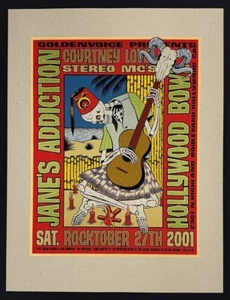Jane's Addiction POSTER Courtney Love Stereo MC Firehouse 2001 Silkscreen Sperry - Picture 1 of 1