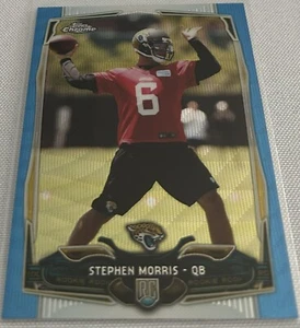 2014 Topps Chrome Football Stephen Morris Jaguars Blue Wave Rookie Refractor 167 - Picture 1 of 3