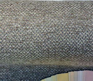 Fabricut Chenille Upholstery Whitaker Shell Charcoal Taupe Fabric By The Yard - Picture 1 of 5