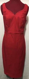 GRACE KARIN Women Red Sleeveless V Neck Cocktail Pencil Dress Size Large - Picture 1 of 16