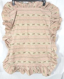 Vintage Ralph Lauren LILLIAN Pillow Sham Standard Pink Floral Ruffled Evelyn 2pc - Picture 1 of 5