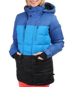 Burton Dryride Jacket Women’s Size L Blue & Black Ski Snowboarding Coat - Picture 1 of 13