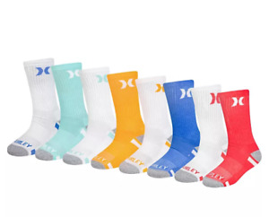 Hurley Kid's 8pk Crew Socks