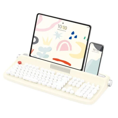 ACTTO B503 Retro Bluetooth Multi-pairing Keyboard 106keys Korean/English Ivory - Image 1 of 4