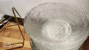 Set of 8 Arcoroc France Canterbury Crocus Clear Glass 6-1/4" Cereal Salad Bowls - Picture 1 of 4