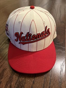 Custom Washington Nationals Off White Nadelstreifen New Era 59fifty 7 5/8 Cap Cupid - Bild 1 von 4