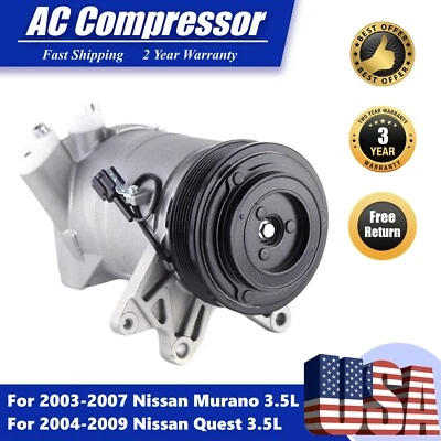 Compresor de aire acondicionado CO 10863JC para Nissan Murano 3,5 L 2004 2005 2006 2007 2008 2009 Foto 1 de 4