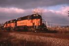 Ad: Dupe Slide Milw Milwaukee Road Hiawatha Sd40-2 #193+1 W/Train Elgin Il 1986