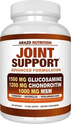 Arazo Nutrition Joint Support Glucosamine, Chondroitin, Msm Supplement, 60 Caps - Image 1 of 4