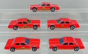 Vintage 1977 Hot Wheels Diecast 1/64 Scale Red Dodge Monaco Fire Chief #5 Lot HK - Picture 1 of 8
