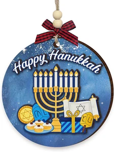 Feliz Hanukkah Adornos para Árbol de Navidad 2025, Adornos Espirituales de Navidad  - Imagen 1 de 12