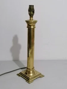 Vintage Brass Column Table Lamp Electric Working - Picture 1 of 11