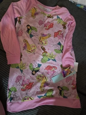 Nuevo con etiquetas Vestido de Noche Niñas Talla (L 10/12) Princesas Disney Manga Larga  Foto 1 de 3
