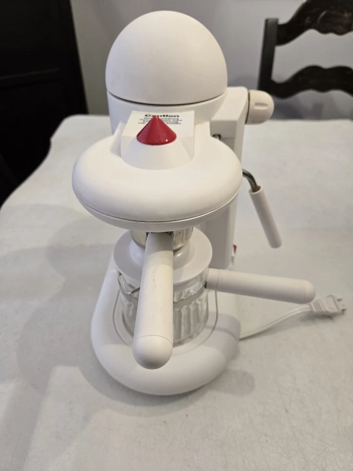 Máquina de capuchino Salton Espresso modelo EX-19 BLANCA vintage, barista.  Foto 1 de 3