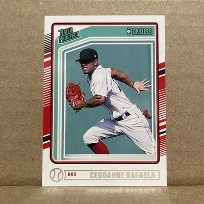2024 CEDDANNE RAFAELA DONRUSS #128 RATED PROSPECT ROOKIE RC CARD RED SOX MLB - Image 1 of 2