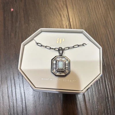 BP October 2025 Necklace To Light The Ending Milky, White Opal Hematite Plating - Image 1 of 4