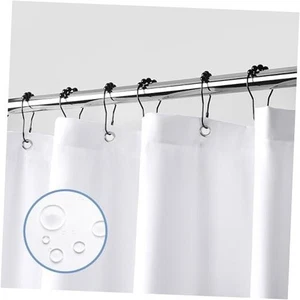  Waterproof Fabric Shower Curtain Liner, Soft 70"W x 72"L (Pack of 1) White - Picture 1 of 8