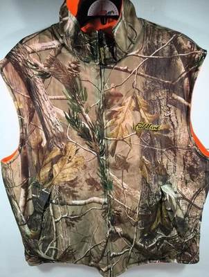Fieldline Fleece Lined Reversible Hunting Vest Men's Large Camo/Safety Orange - Image 1 of 4