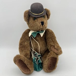 Vintage 1991 Vermont Teddy Bear 2 Foot Stuffed Brown Bear 23” Green Eyes - New! - Picture 1 of 12
