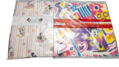 Minnie Mouse Disney Babies Wrapping Paper Cleo Vintage 90s Gift Wrap New 2 Pack - Image 1 of 4