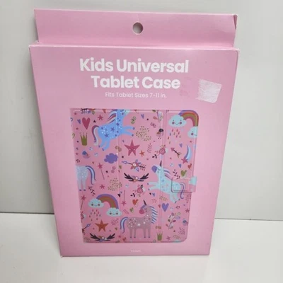 GEMS Kids Universal Pink Unicorn Themed Tablet Case Adjustable View Fits 7-11" Foto 1 de 4