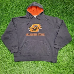 Oklahoma State Cowboys Hoodie Large 25x25 Boxy Faded-Black - Picture 1 of 14