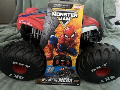 Marvel Mega Spider-Man RC Monster Truck, Todo Terreno, Más de 2 Pies de Largo, NUEVO Foto 1 de 4