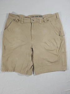 Duluth Flex Fire Hose Shorts Mens Fits 40X 10.5 Khaki Utility pocket Stretch - Picture 1 of 14