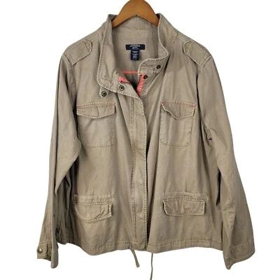 Chaqueta de Campo Canyon River Blues Talla Grande 24-26W 24 26 3X Beige Tostado Cremallera Foto 1 de 4