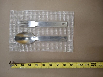 100% Titanium Spoon and Fork Set Camping Utensils Lightweight and Durable - Image 1 of 4