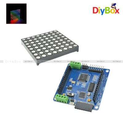 Protector de pantalla LED 5mm 8*8 8x8 Color RGB Matriz de puntos ATmega328P para Arduino - Imagen 1 de 4