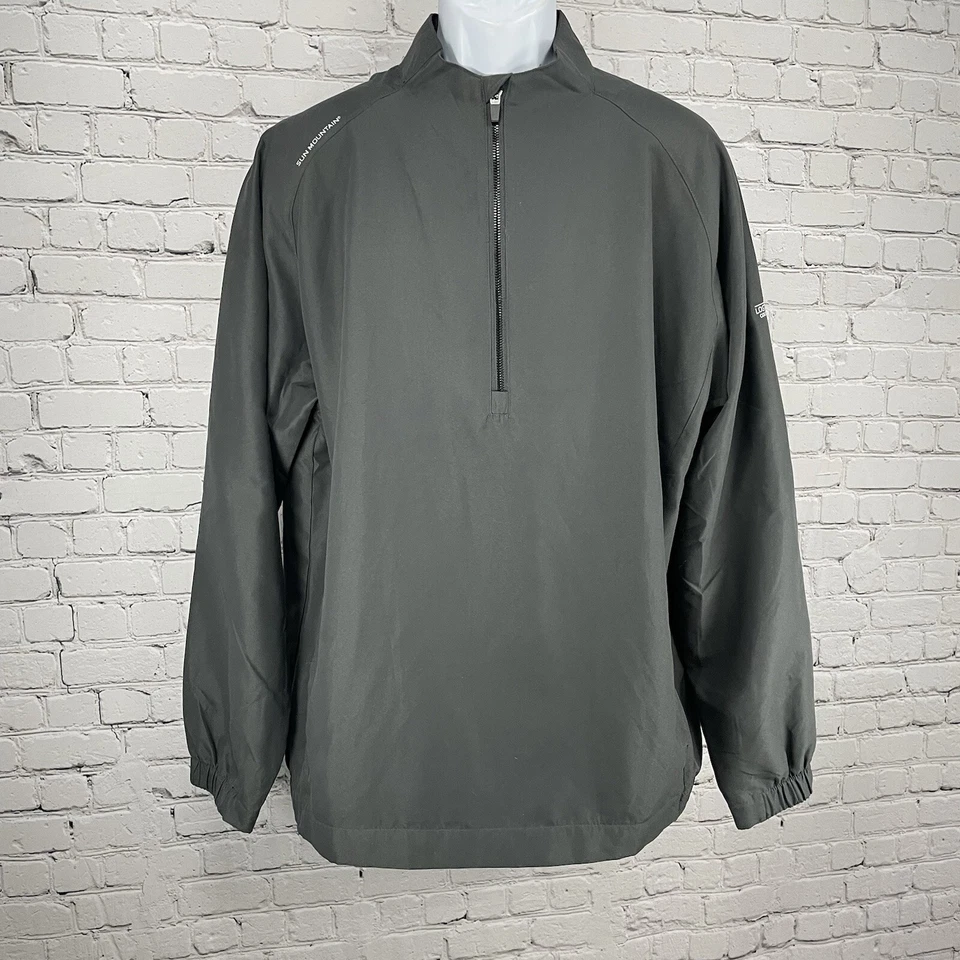 Sun Mountain Grey Wind Wear Lost Creek Lightweight Golf Zipped Jacket Large L - Image 1 of 4
